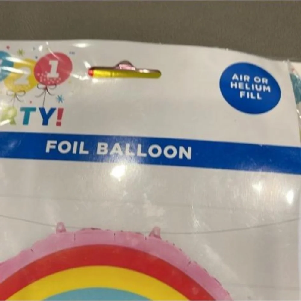 Rainbow 3-Piece Party pack 2 Foil 36in Balloons & Pin the cloud rainbow game NEW